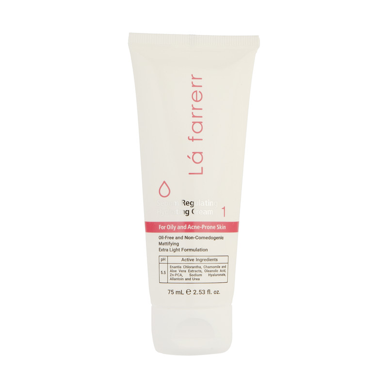 کرم کنترل‌کننده چربی و آبرسان لافارر مدل 01 مناسب پوستهای چرب و مستعد آکنه حجم 75 میلی‌لیتر