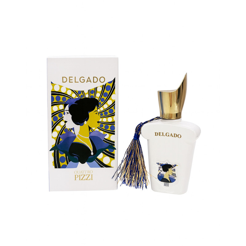 عطر جیبی دلگادو مدل کواترو پیزی با رایحه شیرین حجم 25 میلی‌لیتر