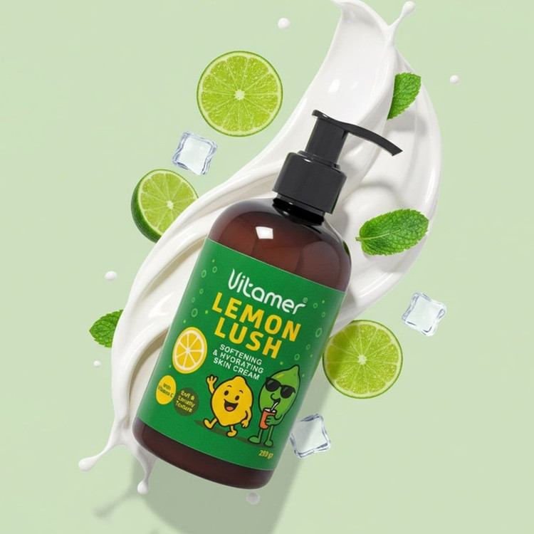 کرم مرطوبکننده و آبرسان بدن ویتامر مدل Lemon Lush مناسب برای انواع پوست حجم 250 میلیلیتر