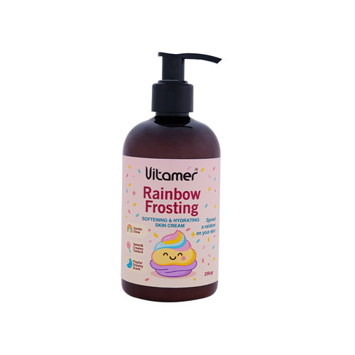 کرم مرطوبکننده و آبرسان بدن ویتامر مدل Rainbow Frosting مناسب برای انواع پوست حجم 250 میلیلیتر
