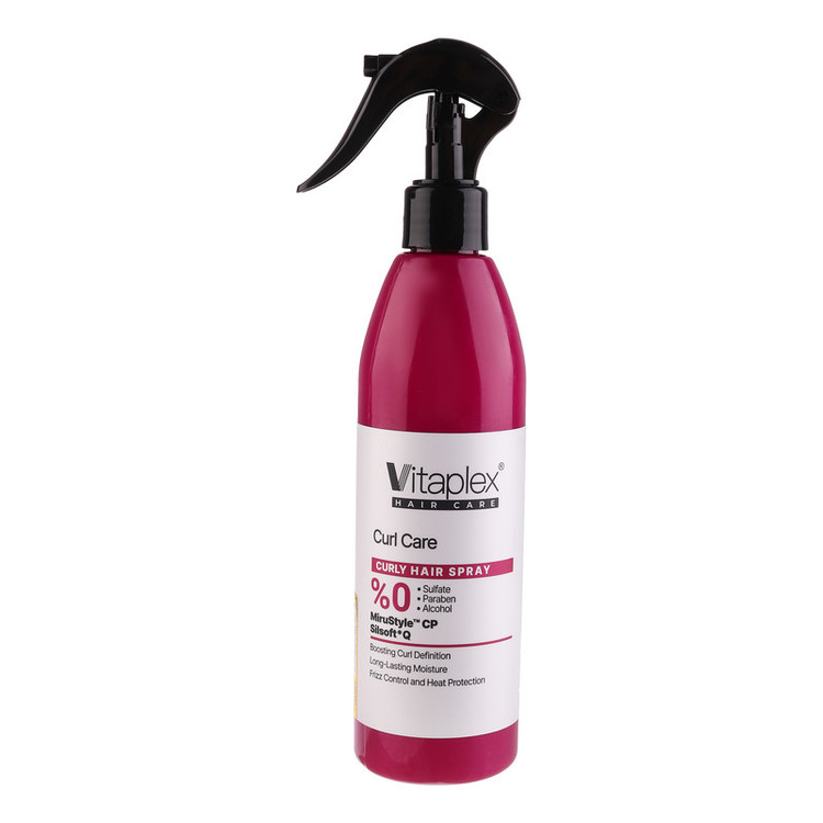 اسپری آبرسان ویتاپلکس مدل CURL CARE مناسب برای موهای فر حجم 300 میلیلیتر